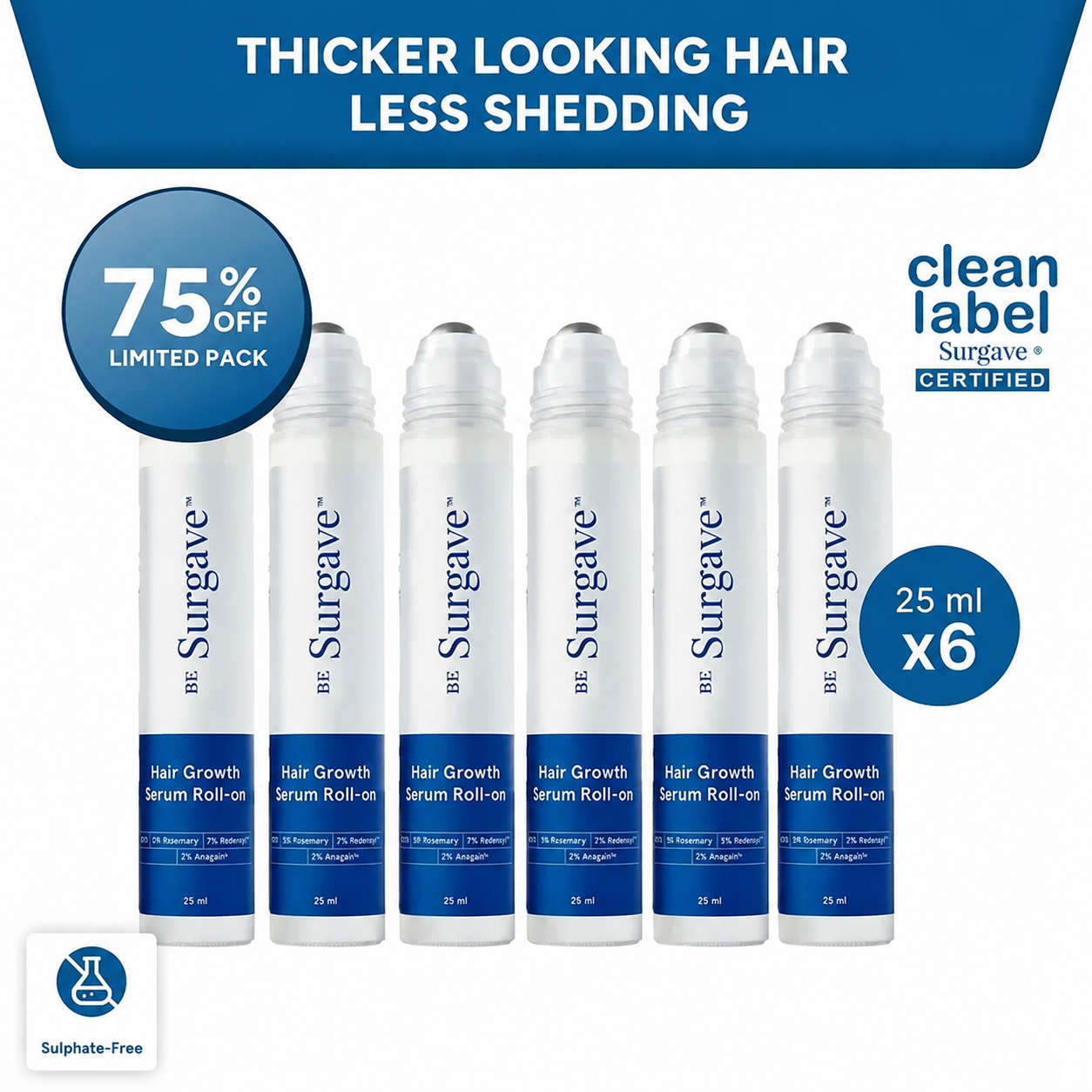 Advanced Hair Density Roll-On Serum - Hair Density Miracle, Anti Hair Fall Scalp Care for Men & Women