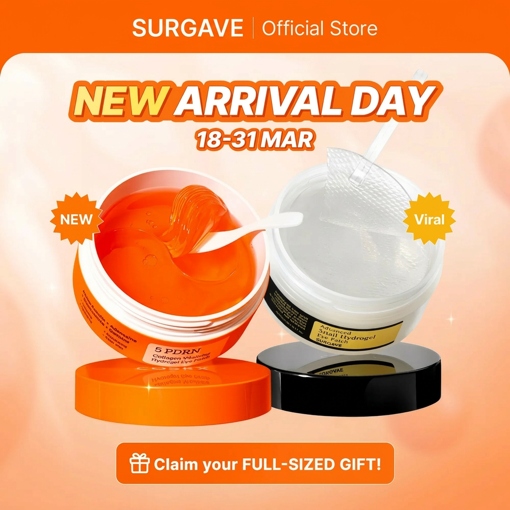 [SURGAVE Official]✨ Viral Peptide X PDRN X Snail Eye Care | Say goodbye to fine lines, puffiness, and dark circles and hello to a vibrant and refreshed look!