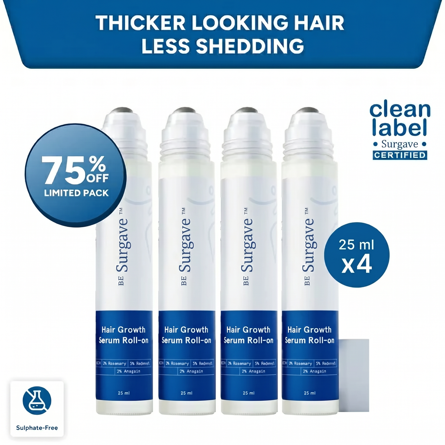 Advanced Hair Density Roll-On Serum - Hair Density Miracle, Anti Hair Fall Scalp Care for Men & Women